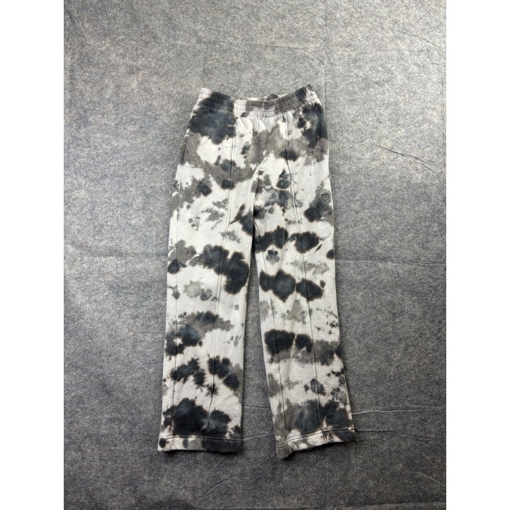 VICTORIA'S SECRET PINK FLEECE TRACK ANKLE SWEATPANTS JOGGER LOGO TIE DYE XS SEE